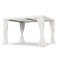 7-Piece Outdoor Dining Set for 6, Patio Dining Set with Hand-Woven Wicker Chairs & Cushions, 60" x 33" x 30" Wider Aluminum Woodgrain Table for Deck, Garden, Backyard