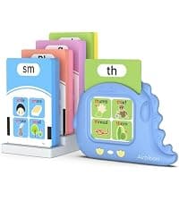Montessori Language Learning Toys with 224 Words, Pocket Speech Therapy Toys, Children's Sensory Educational Toys Airbition Talking Flash Cards for Toddlers Ages 1‑4,224 Words English Pink B0D478JF4R