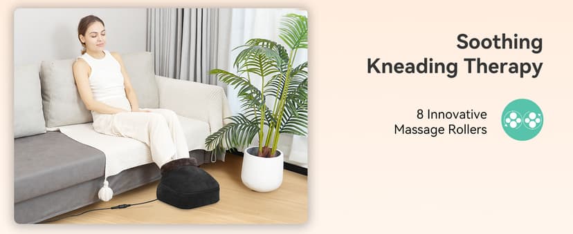 2026 Upgraded, Heat Up to 130°F, Reversible Kneading, 2-in-1 Foot and Back Massager for Home Office Use, Fits Men's Size 13 Snailax Shiatsu Foot Massager with Heat, Foot Warmer with Removable Cover B07SG4VBTY