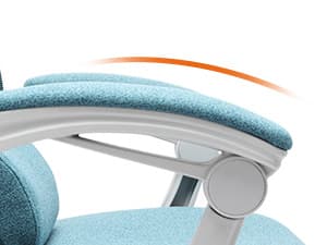 Sweetcrispy Office Computer Desk Chair with Footrest,Ergonomic High-Back Mesh Rolling Work Swivel Chairs with Wheels,Comfortable Lumbar Support,Comfy Arms for Home,Bedroom,Study,Student,Light Blue