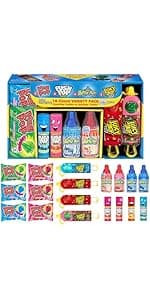 Christmas Candy Variety Pack, 18Ct Assorted Lollipops, Bulk Individually Wrapped Ring Pop, Push Pop, Baby Bottle Pop & Juicy Drop, Birthday Party Favors, Stocking Stuffers, Candy Bowls, Kids Gifts