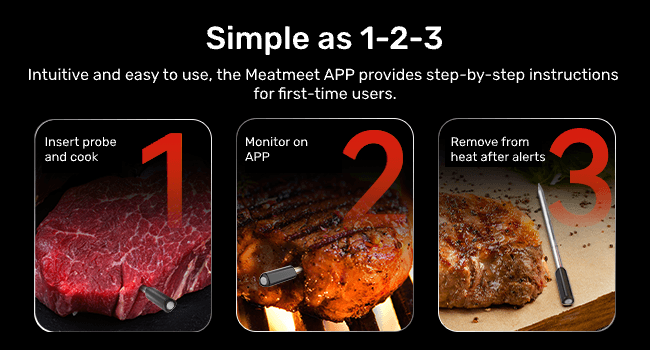 Pro Smart WiFi Wireless Meat Thermometer, Unlimited Range, Improved Stability, Ultra-Thin Probe, Bluetooth Digital Food Thermometer for Remote Monitoring of Oven/Kitchen/BBQ/Grill/Rotisserie