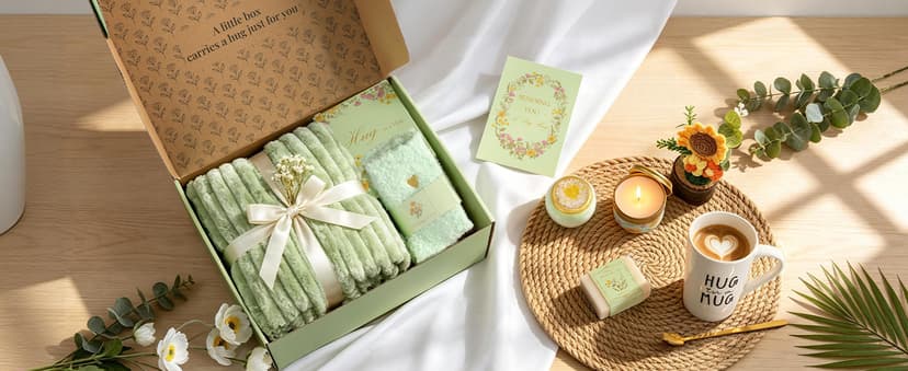 Birthday Gift for Women, Self Care Spa Gift Basket, Hug in a Box Relaxation Experience Set, Stress Relief Comfort Care Package for Her,Thinking of You Get Better Soon Gifts B0GVXGP4YF