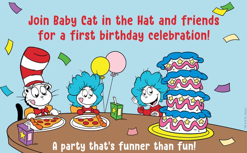 Happy First Birthday! With Dr. Seuss Babies: An Interactive Lift-the-Flap Board Book with a Mirror (Dr. Seuss Babies Board Books) 0593813359