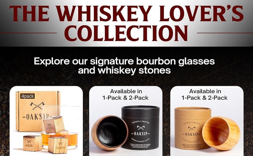 The Original Charred Wooden Bourbon Drinking Glass | Charred Old Fashioned Glass | Bourbon Gifts for Men, Dad, or Brother | Whiskey Gifts