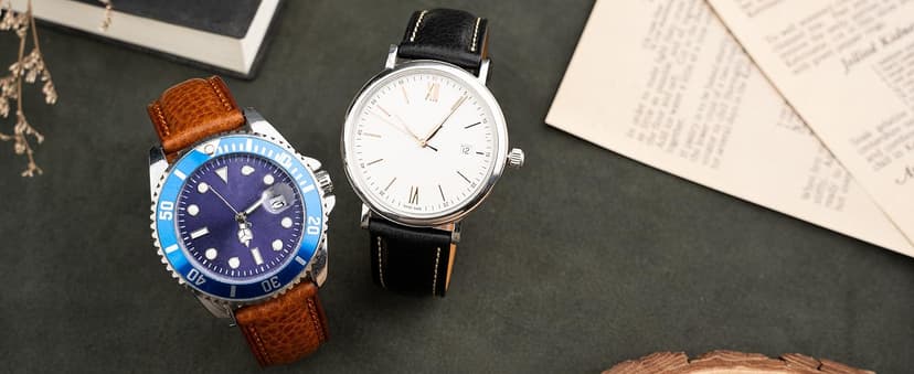 Gomvadr Italian Leather Watch Band Tuscany Natural Vegetable-Tanned Top Grain Genuine Leather Strap,18mm 19mm 20mm 21mm 22mm XL XXL Quick Release Replacement Watch Bands for Men and Women Thick and Soft