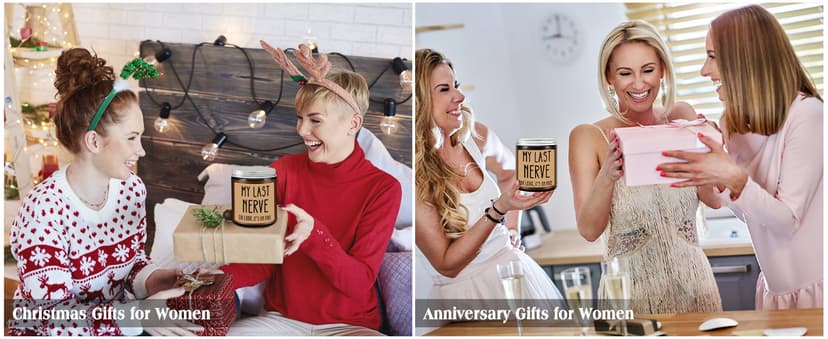 Homsolver Birthday Gifts for Women, Funny Friendship Gift for Best Friend - My Last Nerve Lavender Candle - Unique Birthday Gifts for Women, Her, Mom, BFF, Sister