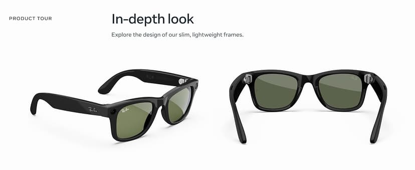 Ray-Ban Meta (Gen 1), Wayfarer, Shiny Black | Smart AI Glasses for Men, Women — 12 MP Ultra-Wide Camera, Open-Ear Speakers for Audio, Video Recording and Bluetooth — Green Lenses — Wearable Technology