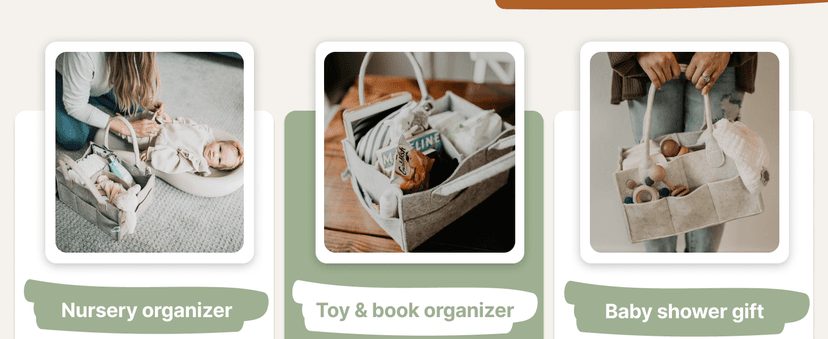 Parker Baby Diaper Caddy - Nursery Storage Bin and Car Organizer for Diapers and Baby Wipes - Oatmeal, Regular