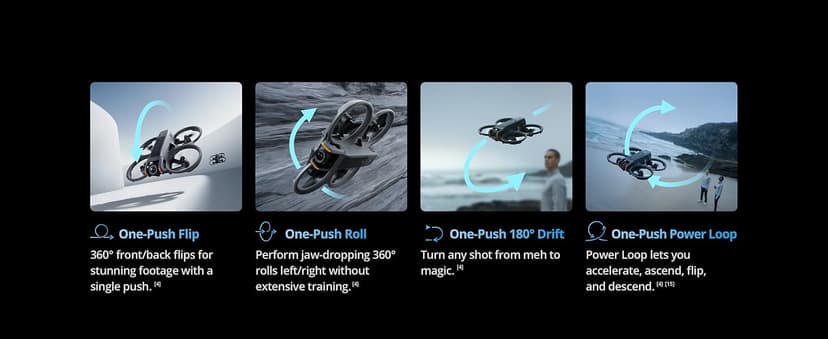 DJI Avata 2 Fly More Combo (3 Batteries), FPV Drones with Camera for Adults 4K, Immersive Experience, One-Push Acrobatics, Built-in Propeller Guard, 155° FOV, Drone Compliant with FAA Remote ID