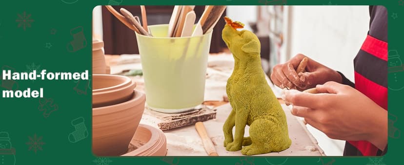 Goodeco Dog Statue with Solar Butterfly - Ideal Gifts for Dad, Mom or Birthdays, Beautifully Crafted Outdoor Decorations to Wow Your Guests