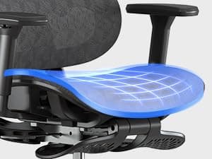 PatioMage Ergonomic Office Chair with Footrest, Big and Tall Desk Chair with Adjustable Lumbar Support, Seat Depth & 3D Armrests, High Back Mesh Computer Chair for Home Office, Black