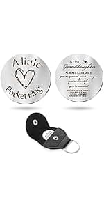 Sureio Pocket Hug Token Gift Long Distance Relationship Keepsake Inspirational Gift with Keychain