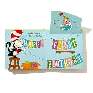 Happy First Birthday! With Dr. Seuss Babies: An Interactive Lift-the-Flap Board Book with a Mirror (Dr. Seuss Babies Board Books) 0593813359