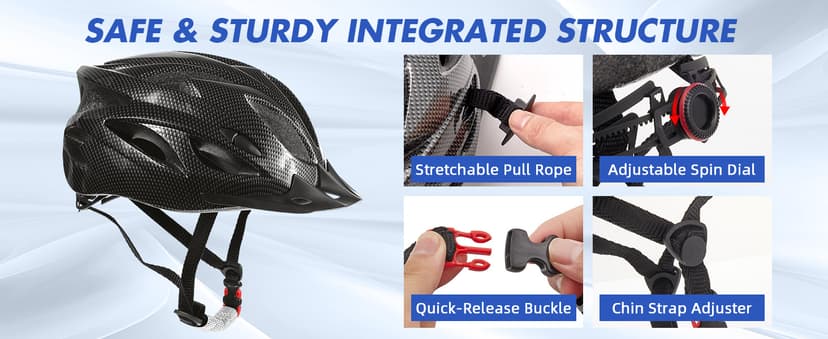 Zacro Adult Bike Helmet Lightweight for Men Women Comfort with Pads&Visor, Certified Bicycle Helmet for Adults Youth Mountain Road Biker