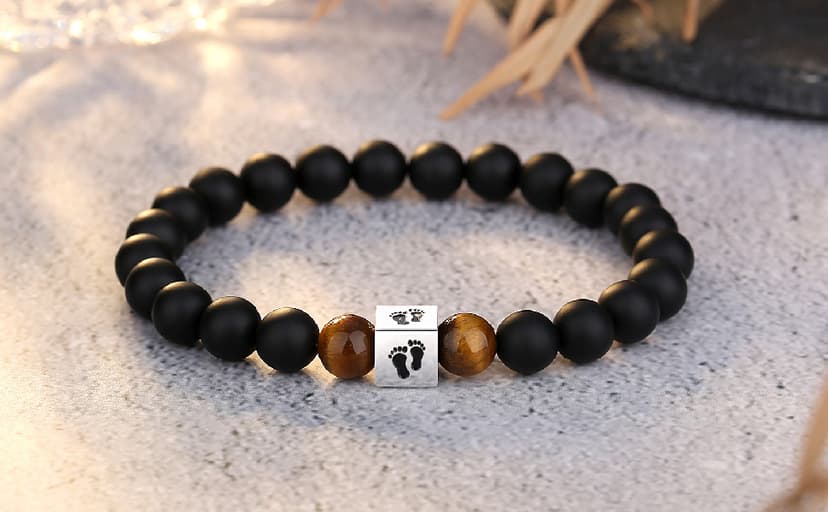 TONY & SANDY First Time Dad Gifts, Daddy to be Bracelet, New Dad Gifts for Men on Father's Birthday Christmas