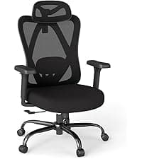 Office Chair Ergonomic Desk Chair,Adjustable Headrest Lumbar Support Computer Chair - Home Office Desk Chairs,300lbs Wide Seat Big and Tall Office Chairs with 3D Armrests, Comfy Desk Chairs (New)