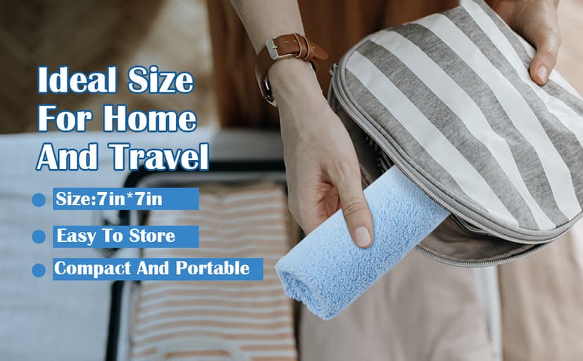 Orighty Makeup Remover Cloths, Cleansing, Reusable, Soft & Washable Coral Fleece Microfiber Washcloths/Towel for Face, Eye, Lips, Pack of 24, 7 x 7 inch