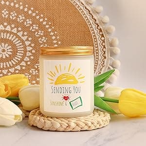 Birthday Gifts for Women, Sending Sunshine Christmas Gifts, Get Well Soon Gifts Basket Care Package Unique Spa Gifts Box with Wine Glasses for Thinking of You Her Sister Best Friend