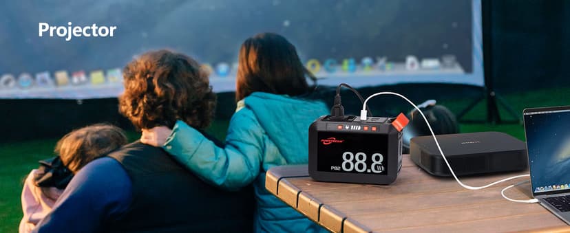 POWSTREAM 24000mAh Solar Generator with AC Outlet 120W Peak, 88.8Wh Portable Power Station with Panels 21W Included and Camping Lantern 248LM, Solar Powered Power Bank for Outdoor Camping Home Backup