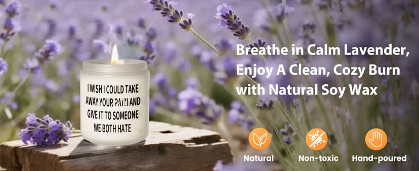 Get Well Soon Gifts for Women Men, Funny Present for Her Him After Surgery, Feel Better Candle Gift for Mom Sick Friends, Recovery, Sympathy, Cancer Comfort, Grieving, Divorce, Thinking of You Gift