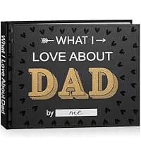 Artmag What I Love about Mom Fabric Book Fill-in-the-Blank Love Journal for Mom Birthday Mother's Day Christmas Gifts Stocking Stuffer for Mother Beige
