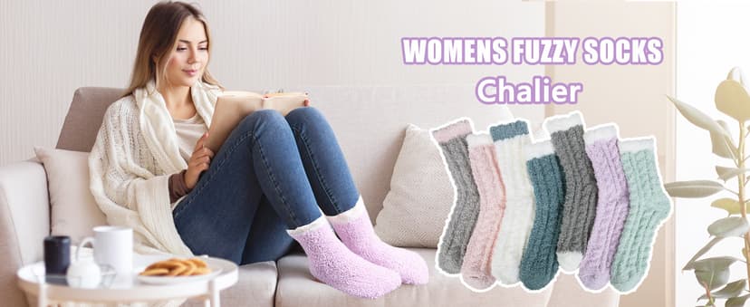 Womens Winter Fuzzy Socks Cozy Fluffy Sock Warm Fuzzy Christmas Socks for Women