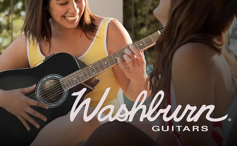 Washburn WA90CE Acoustic-Electric Guitar Kit – Dreadnought Cutaway, Built-In Tuner, Okoume Body – Perfect Holiday Gift for Adults, Beginners, Musicians & Live Performance