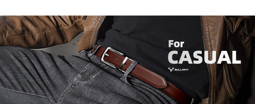 BULLIANT Men's Belt,Reversible Belt Adjustable For Gift Men 1.25”-Cut For Fit-2 Sides in 1 Belt(Not 2)