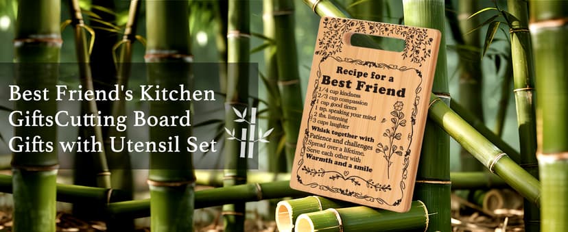 Friend Birthday Gifts for Women Friendship Best Friends Christmas Unique Gifts Ideas for BFF Bestie Soul Sister Bestie Gifts for Woman Female Bestfriend BFF Gifts Friend Forever Cutting Boards Set