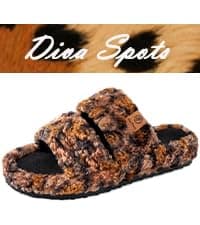 Machine-washable, Gifts, Memory Foam, Anti-slip Sole, Lightweight, Indoor and Outdoor, Cozy EverFoams Womens Fuzzy Open-toe Slippers Memory Foam Indoor House Shoes B0CLGNYKFR