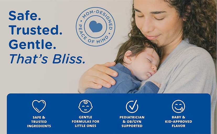 Mommy's Bliss 4-Piece Newborn and Baby Essentials Kit - With Gripe Water, Gas Relief Drops, Vitamin D 400IU, and Saline Drops/Spray - The Perfect Baby Gift.