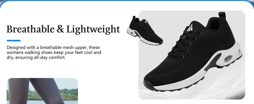 Mishansha Womens Sneakers Air Cushion Running Tennis Shoes Women Lightweight Arch Support Walking Shoes