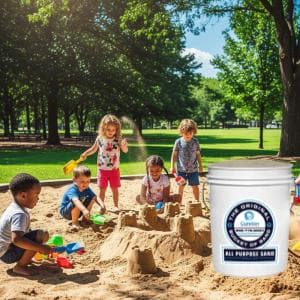 40 lbs Bucket of All Purpose Sand Covers .5 cu ft Area Landscaping, Pathways, driveways, Drainage, patios, planters, Gardens, playgrounds, Sandbox, Courts, top Dressing