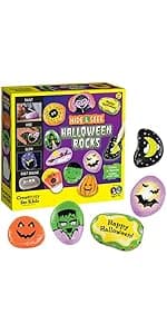 Creativity for Kids Halloween Big Gem Diamond Painting Kit | Create 13 Spooky Stickers & 2 Suncatchers with 1000+ Colorful Gems | Fun for Parties, Gifts & Seasonal Décor (Ages 6+)