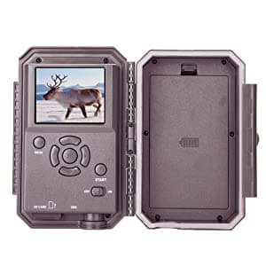 GardePro E5S Trail Camera (Non-Cellular, Non-WiFi), 64MP Photo & 1296P HD Video, 0.1s Trigger, 100ft No-Glow Night Vision, Motion Activated Wildlife Camera