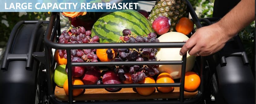 Electric Tricycle for Adults,Fat Tire Folding Electric Trike,3 Wheels Electric Bicycle Bikes, Peak 1350W Step-Thru Etrike with Removable Battery and Large Basket for Women Men