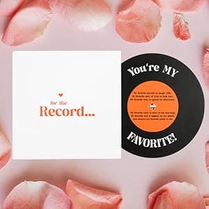 Bee! Anniversary card for Him or Her | Gift for Husband or Wife, Boyfriend or Girlfriend | Valentine's Day Card for men and women | For the Record Love Card