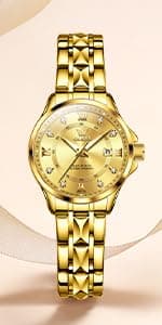 OLEVS Women's Watch Luxury Dress Rose Gold Women Slim Thin Lightweight Watch Stainless Steel Mesh Watches Fashion Waterproof Ladies Wrist Watch Black White Blue Face,Adjustable Bracelet