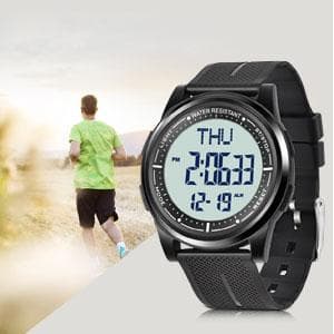 Beeasy Digital Watch Waterproof with Stopwatch Alarm Countdown Dual Time, Ultra-Thin Super Wide-Angle Display Digital Wrist Watches for Men Women