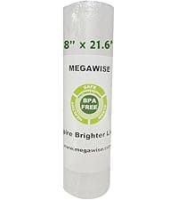 MEGAWISE Vacuum Sealer Bags (8''x 12''-110pcs) for Food Freshness Preservation, BPA Free Vacuum Storage Bags for Food or Sous Vide, Seal a Meal,Double-Sided Texture, Double Lock Freshness (110 count)