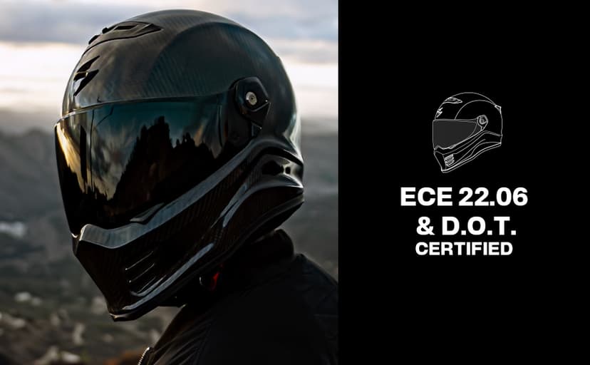 ScorpionEXO Covert FX Carbon Fiber Full Face Motorcycle Helmet Street Fighter Style - Bluetooth Ready Speaker Pockets DOT ECE Solid (Gloss Black - Medium)