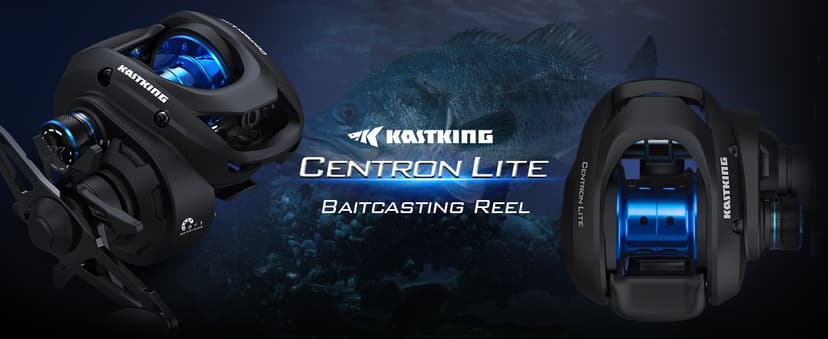 KastKing Centron Lite Baitcasting Fishing Reel – Lightweight, Glass Fiber Infused Nylon Frame – 7.6 OZ – 5 + 1 Anti-Reverse Ball Bearings, 7.1:1 High-Speed Gear Ratio Fishing Reel with Compact Design
