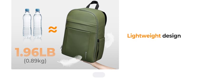 K&F CONCEPT Camera Bag Backpack, Professional DSLR/SLR/Mirrorless Camera Backpack, Photography Camera Case with Tripod Holder & Rain Cover Compatible with Canon/Sony/Nikon/FUJIFILM