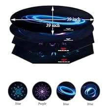 Office Chair Mats Hard-Floor Chair Mats Office Gaming Chair Mat with Blue Lightning Design (Blue)