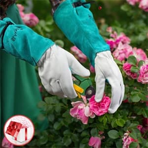 Long Gardening-Gloves Women/Men-Thorn proof Rose Pruning Heavy Duty Gauntlet, Best Garden Gifts for Gardener-L