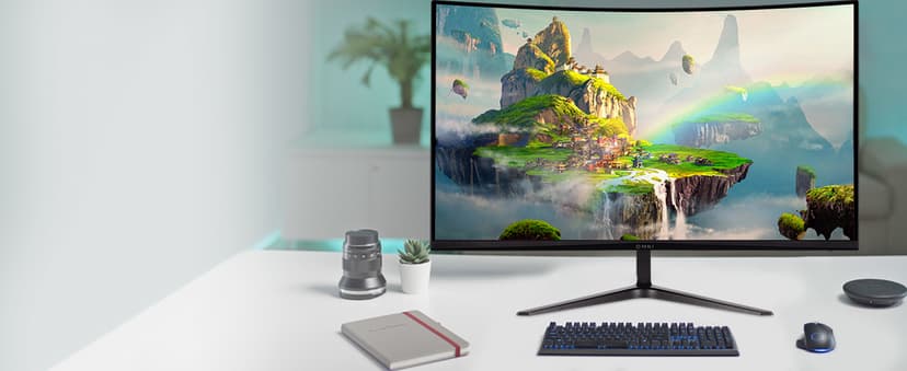 ViewSonic VX3218C-2K 32 Inch 1440p Curved Gaming Monitor, 180Hz and 1ms for Smooth Gameplay, FreeSync Premium and Eye Care Technology for Smooth Visuals, HDMI, and DisplayPort Inputs