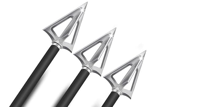 6 Pack Hunting Broadhead 100 Grain 420 Stainless Steel Fixed Blade Broadhead Arrow Tips Archery Arrowhead for Crossbow and Compound Bow