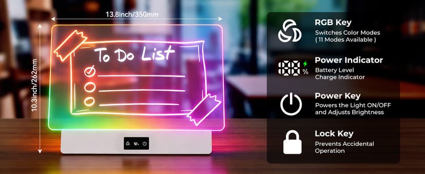 Bylitodt Neon Light Up Drawing Tablet with 10 Tracing Sheets, Arts and Crafts for Kids, Girls Birthday Gifts Idea(White) 16 Inch LED Drawing Board for Kids Rechargeable, LED Note Board with Colors B0GCN75SFT