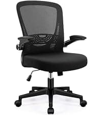 CLATINA 500lbs Big and Tall Office Chair Heavy Duty Mesh Ergonomic Computer Chairs with Adjustable Lumbar Support and Wide Comfy Seat for Home Office Conference Heavy People, Black, 4 Pack